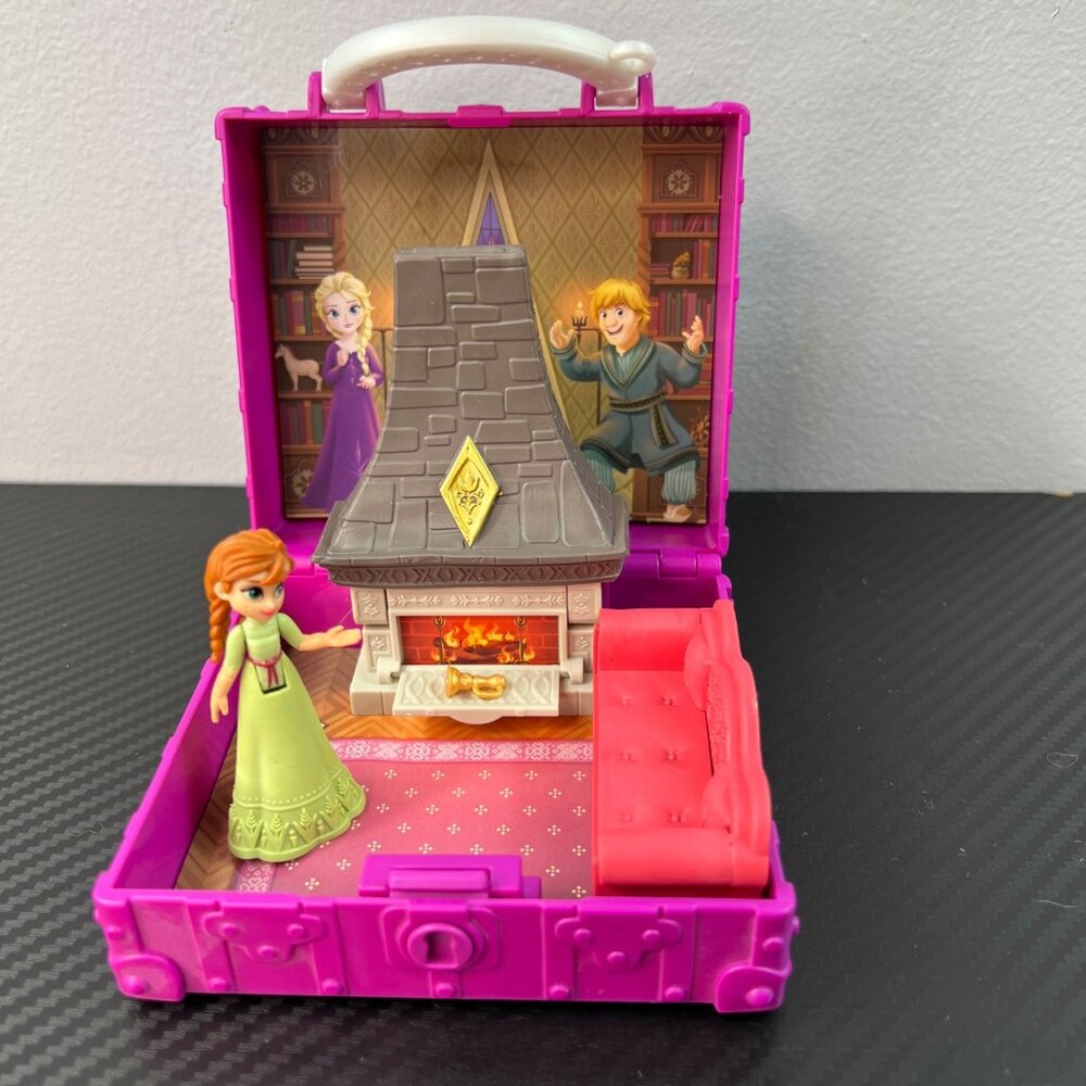 Disney Frozen Mini Playset With Anna Figure & Furniture Case with Handle